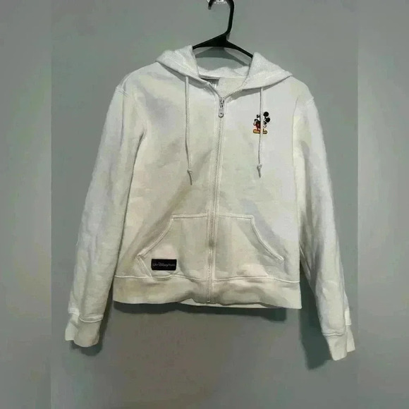 Walt Disney World Zip Up Hoodie Sweatshirt Fleece Lined Mickey Mouse Kids Size L - Picture 1 of 5